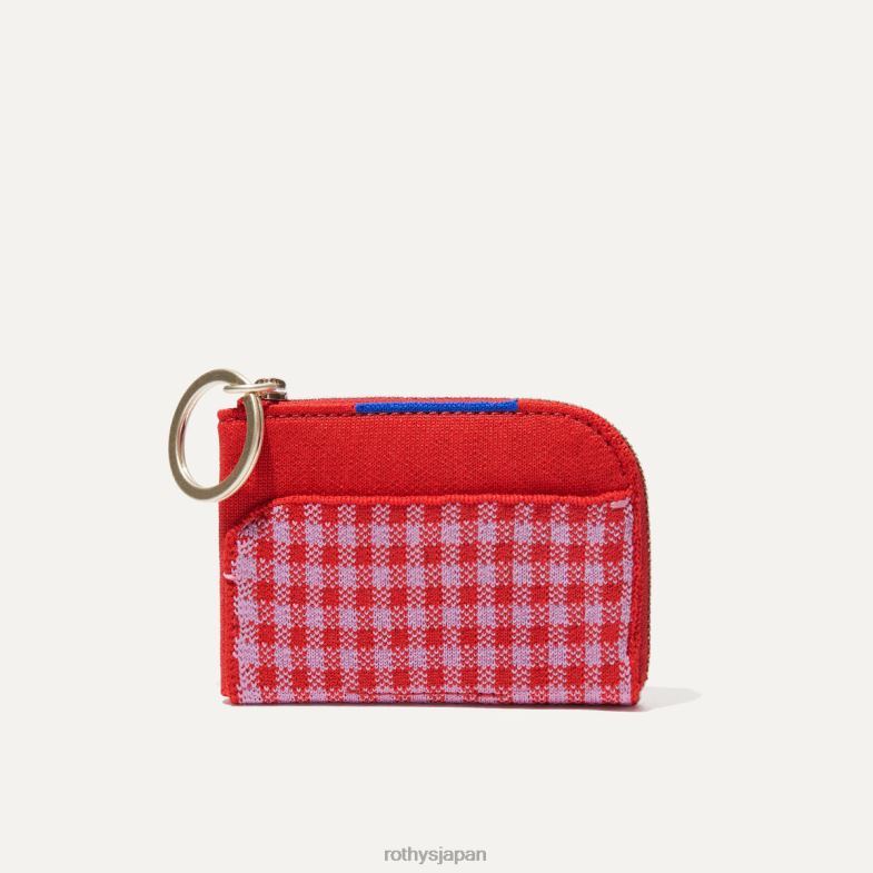Rothy's 財布のキーホルダー 女性 ポピーギンガムチェック 2XLLJ236 バッグ