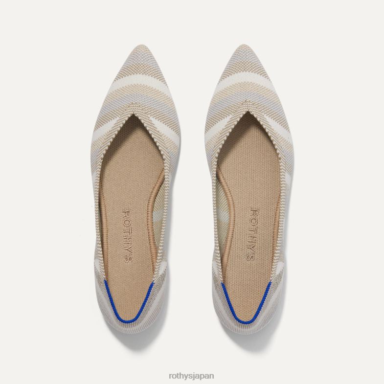 Rothy's ポイント 女性 ゴールデンストライプ 2XLLJ31 靴