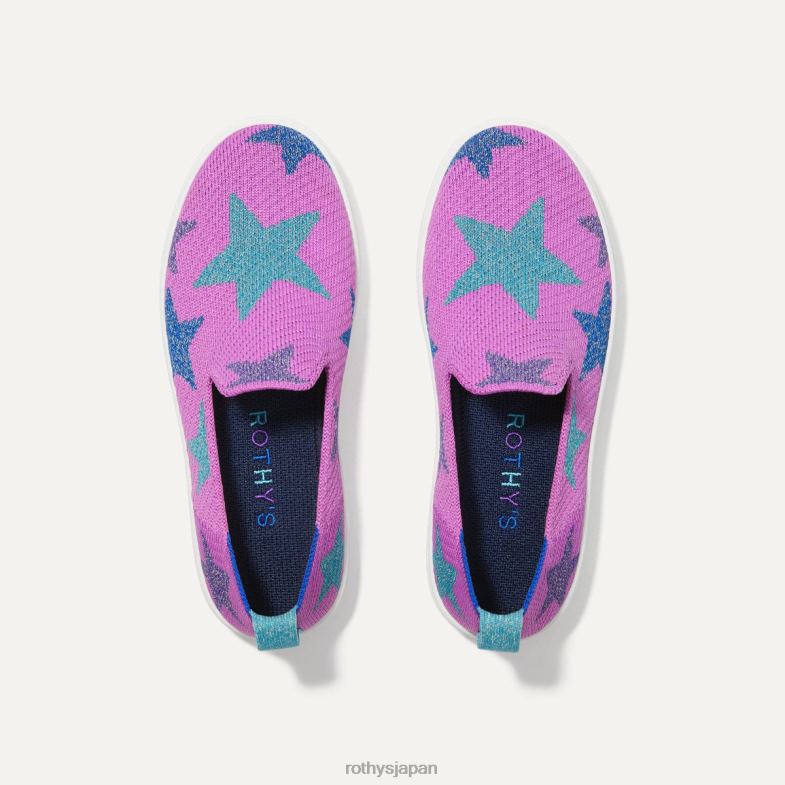 Rothy's スニーカー 子供 星の紫 2XLLJ319 靴