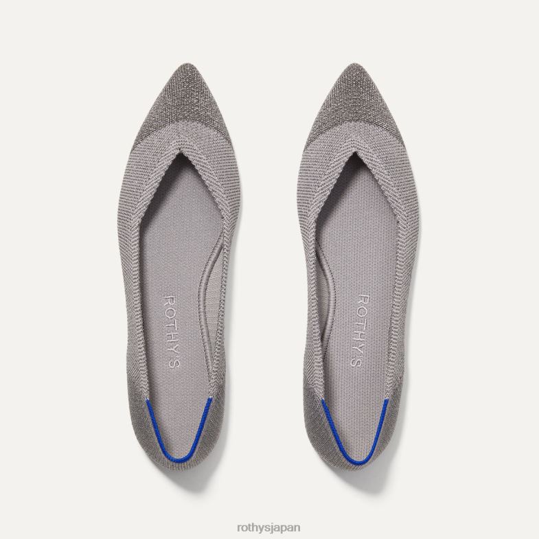 Rothy's ポイント 女性 シルバーメタリック 2XLLJ32 靴